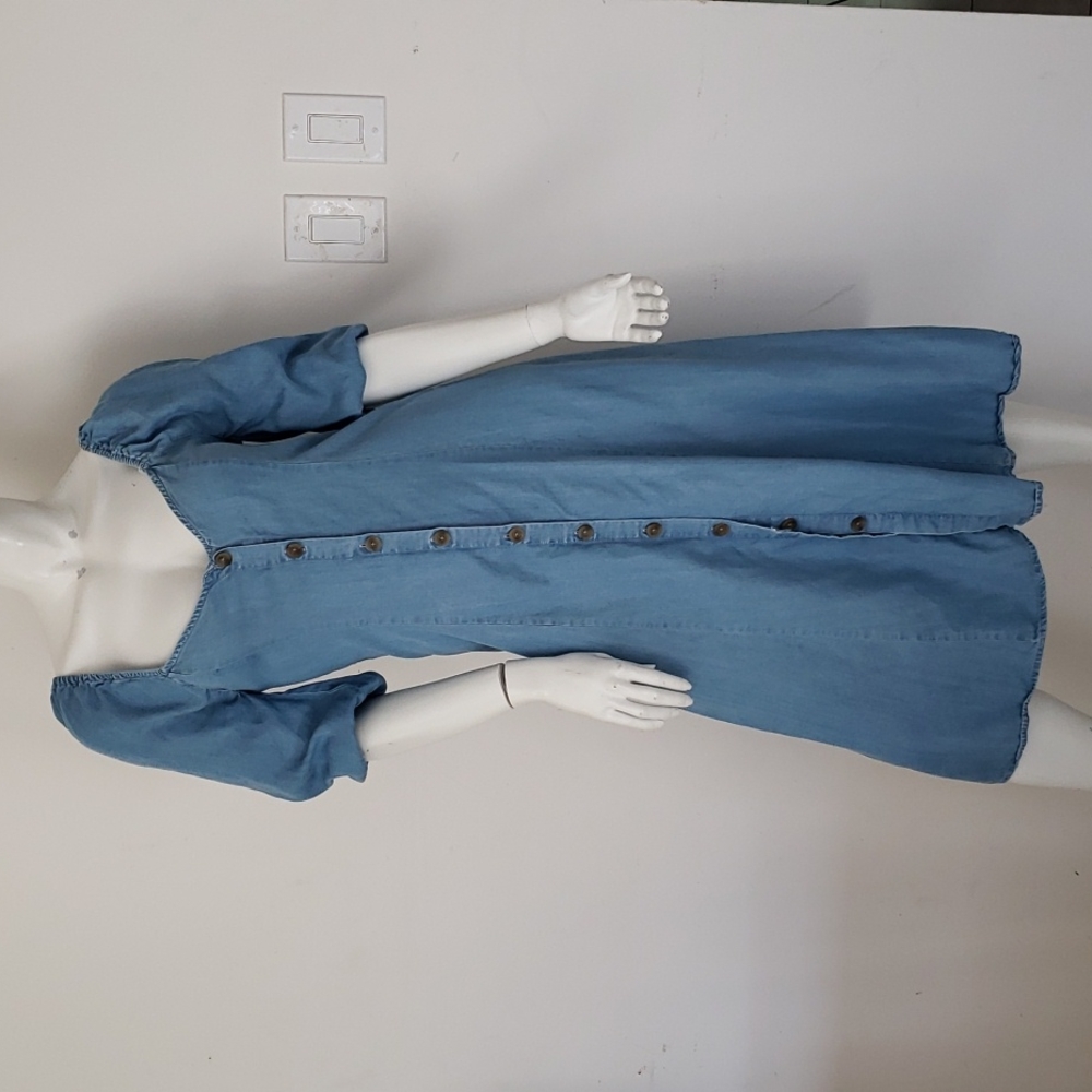 Zara XS Demin Midi Dress